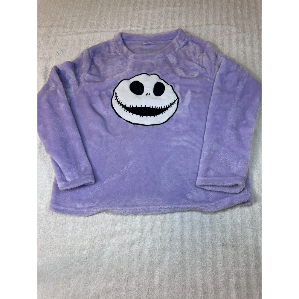 Disney 100 Jack Skellington Purple Fleece Sleepwear Top Girls 12-14
